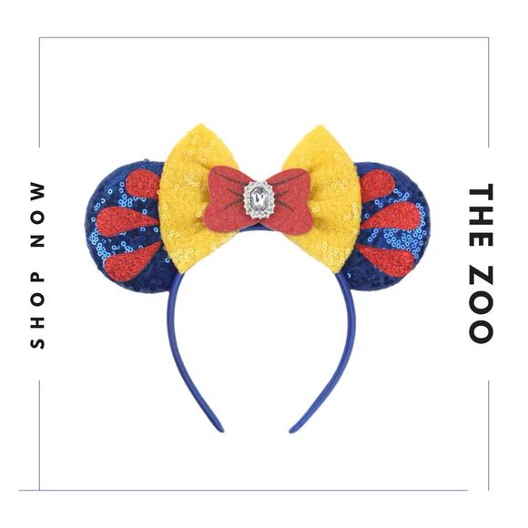 Headband and Scrunchie with Mouse Ears Snow White - Picture 2 of 3